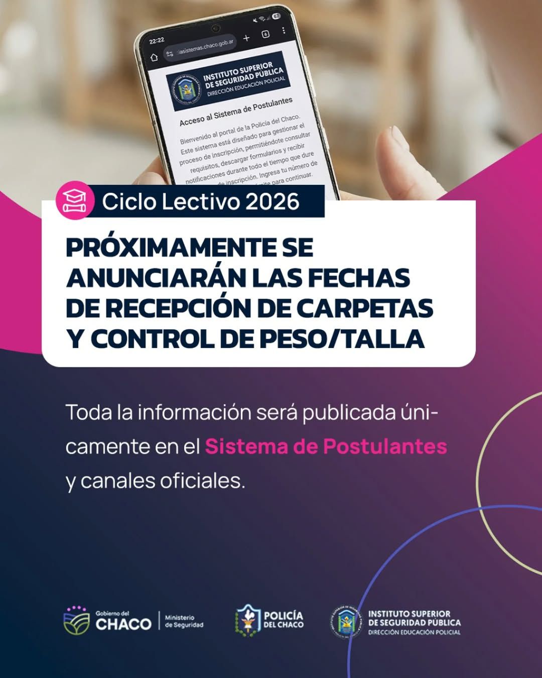 Finalizó la etapa de inscripción a la Policía del Chaco