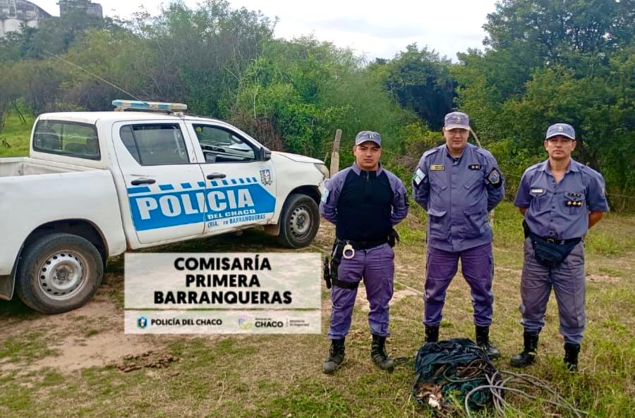 SAMEEP agradece el rápido accionar de la policía para recuperar cables robados en el barrio San Pedro Pescador