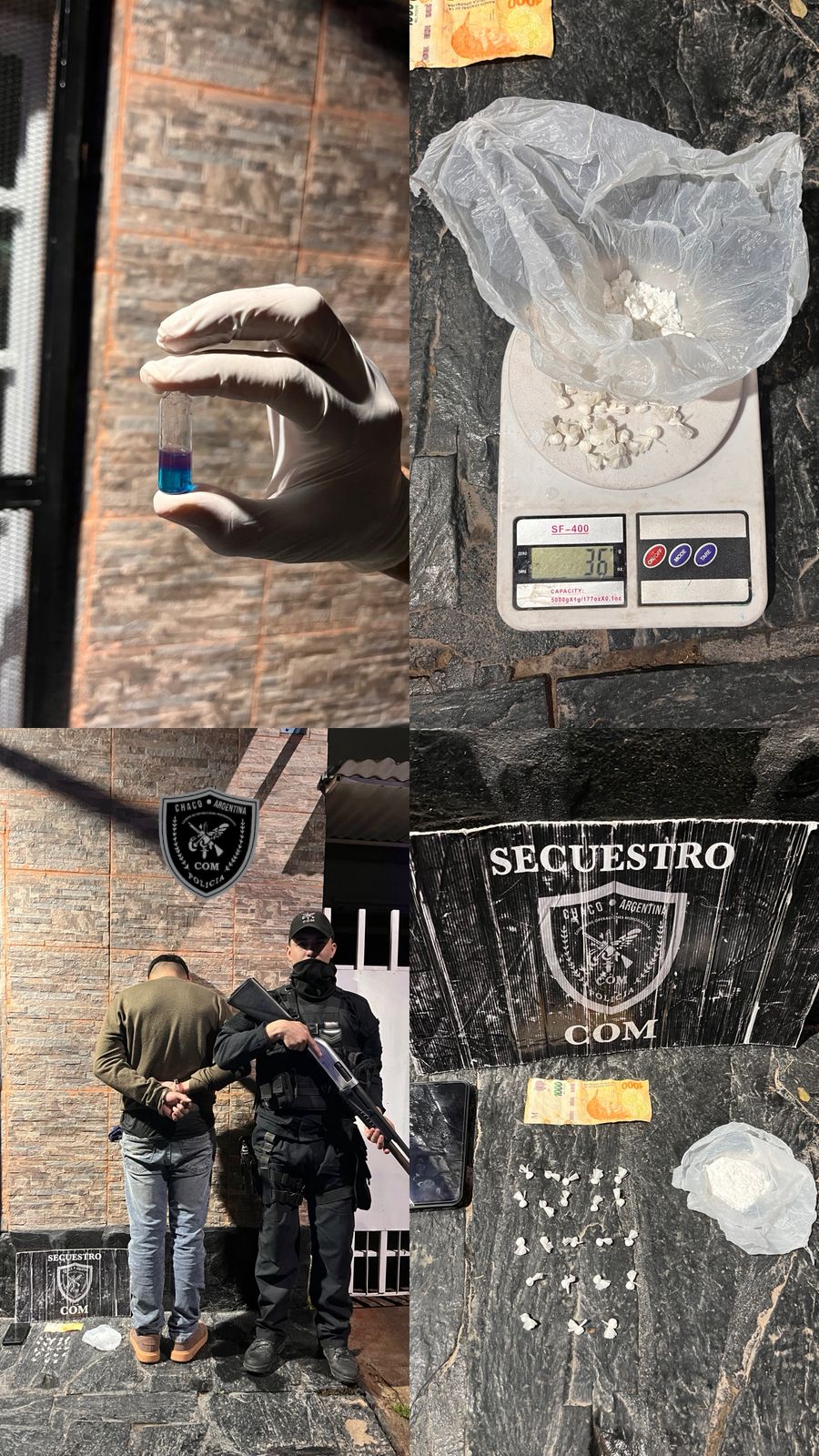 Fontana: demoraron a un hombre con 36 gramos de cocaína