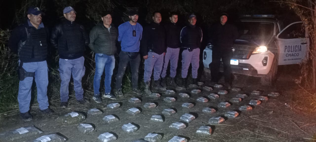 Incautaron casi 49 kilos de marihuana en Villa Río Bermejito