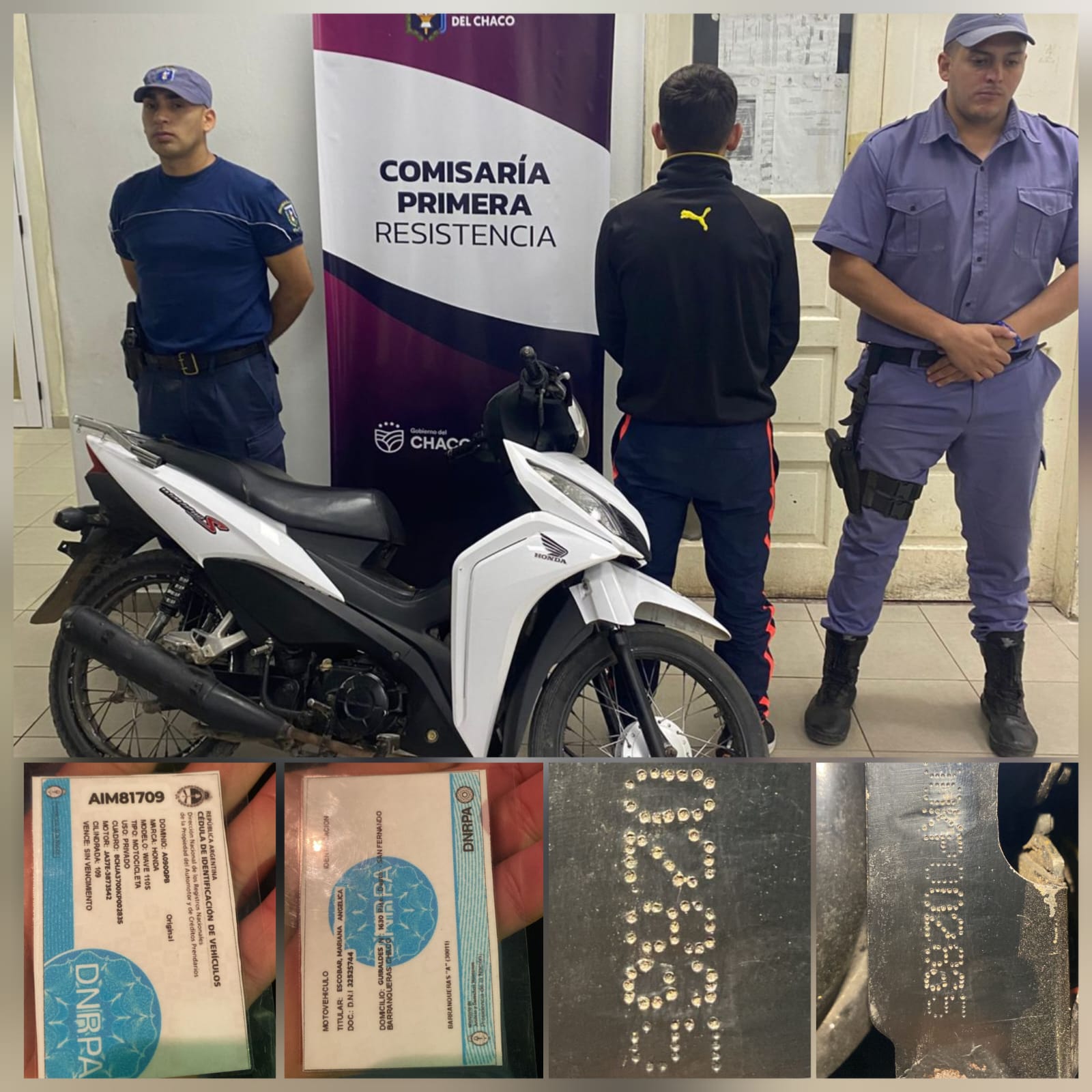 Resistencia: efectivos secuestraron dos motos y detuvieron a dos hombres