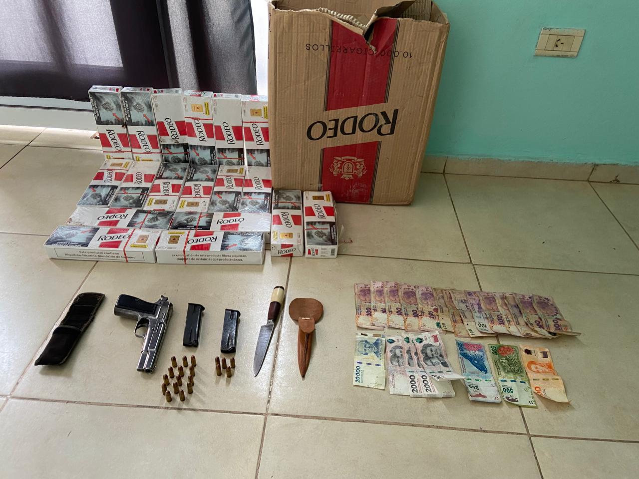 Quitilipi: detienen a dos jóvenes con una pistola limada y 18 bresas