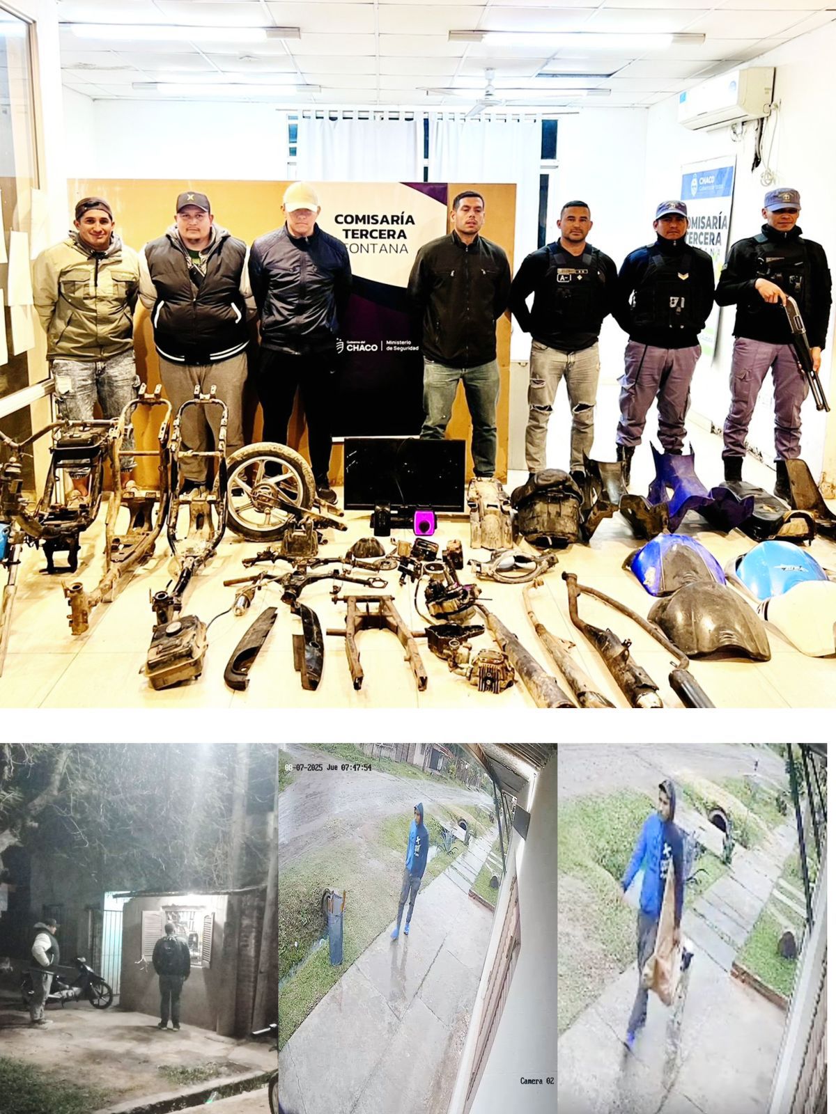 Secuestran partes de motos robadas y electrodomésticos en Villa Encarnación