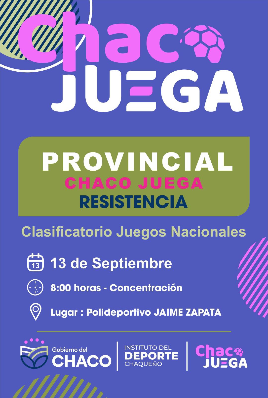 Este sábado 13: se realizará la gran final provincial del Programa “Chaco Juega”