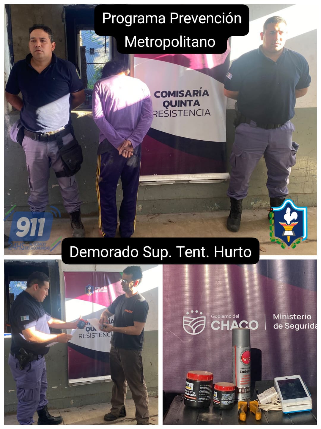 Resistencia: sorprendido mientras sustraía objetos de un local