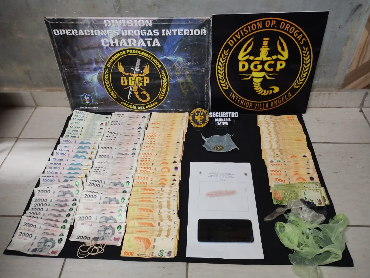 Charata: dos allanamientos culminaron en el secuestro de estupefacientes y tres detenciones