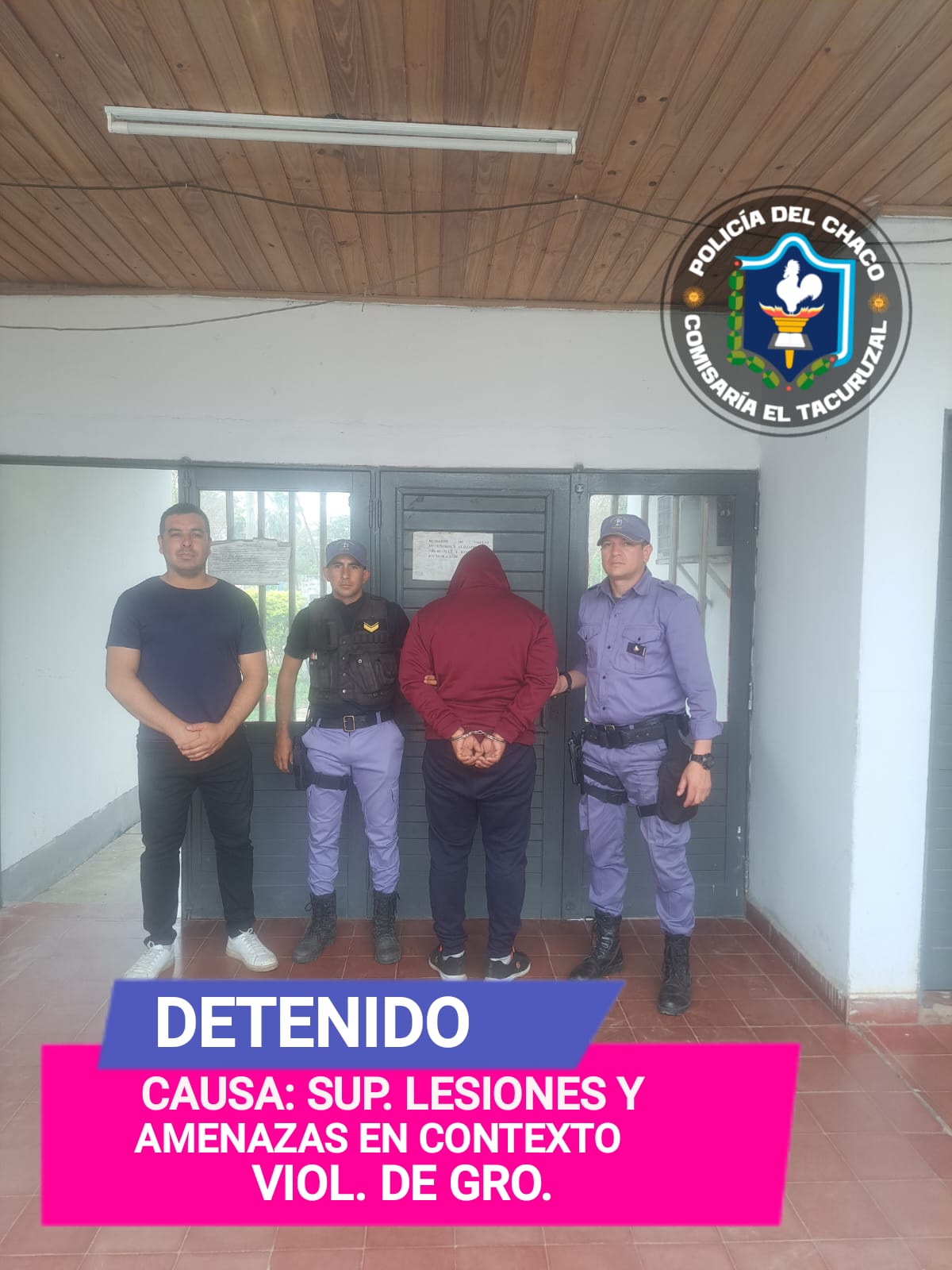 Buscado por un hecho de violencia de género en Quitilipi, fue aprehendido en el tacuruzal