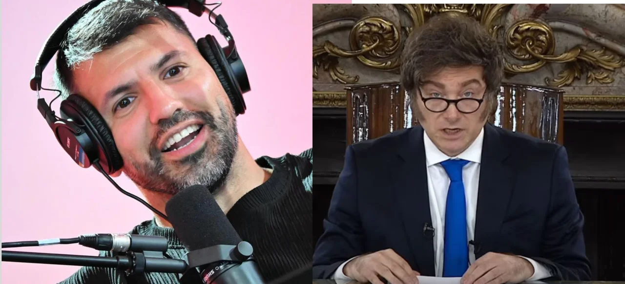Fuerte polémica con el Kun Agüero por su apoyo a Milei: lo tildaron de «desclasado» en las redes