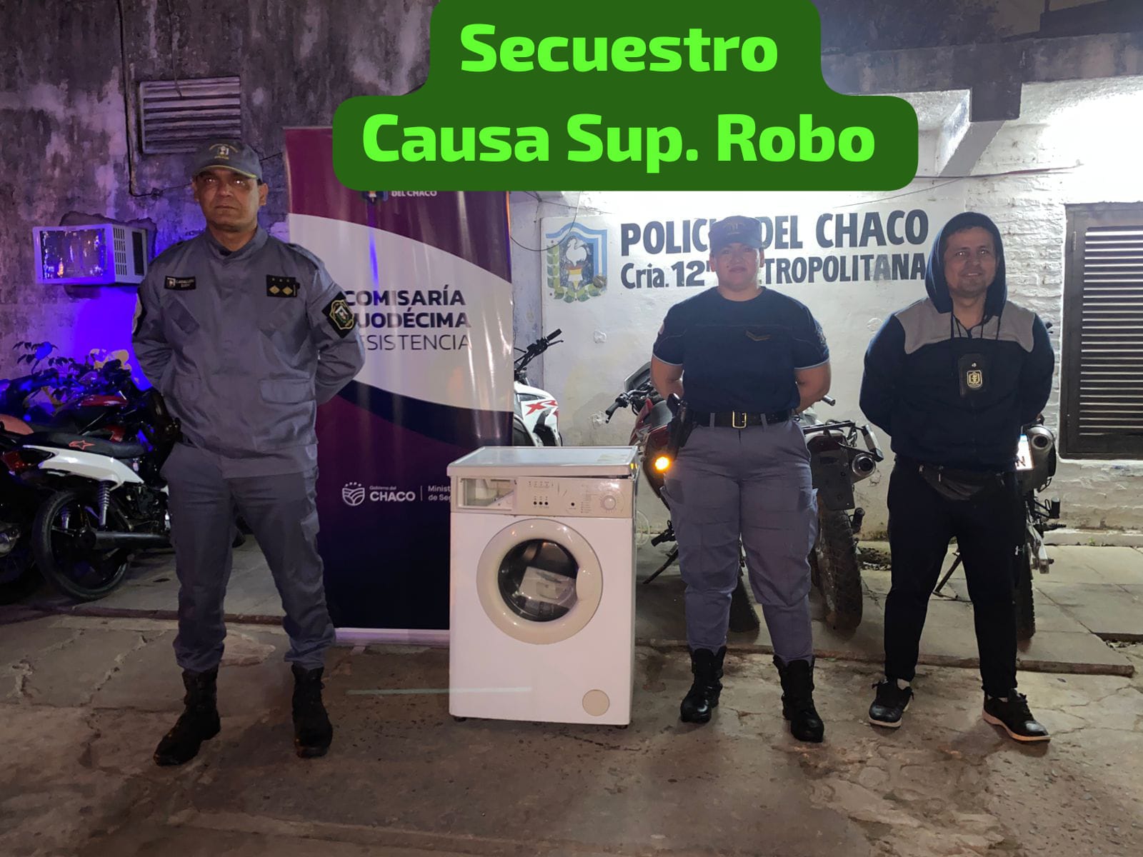 Resistencia: recuperan un lavarropas sustraído de un domicilio