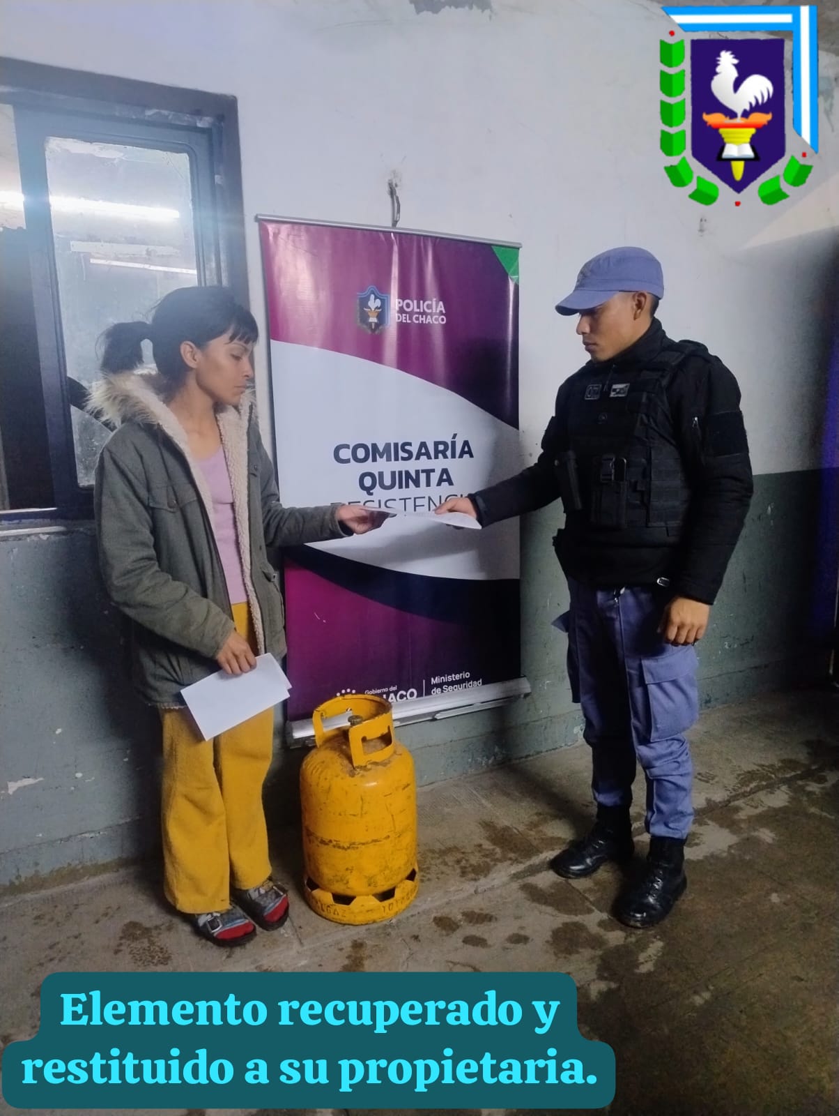 Resistencia: robó la garrafa de la casa de su ex y terminó detenido