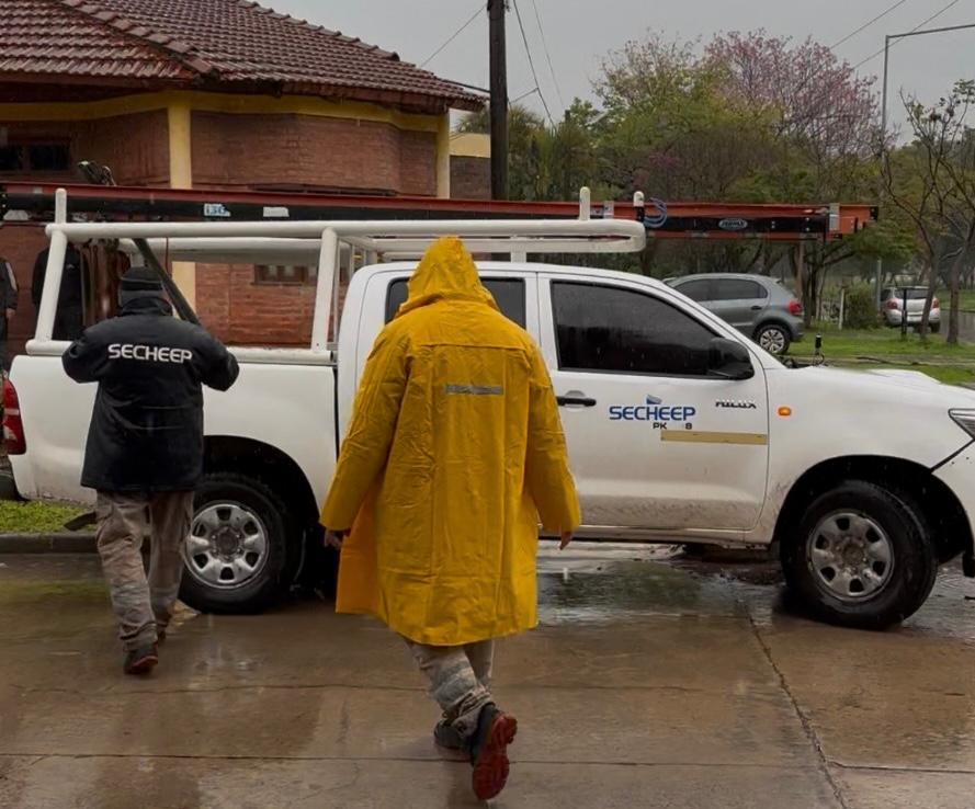 Trabajos de SECHEEP tras el temporal del lunes en el área metropolitana