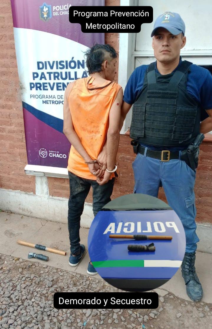 Intentó apuntar a policías con un arma tumbera y fue reducido tras una persecución