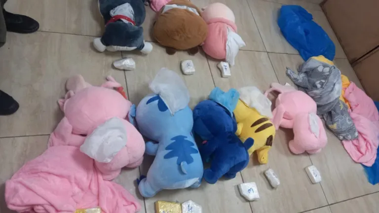 Cayó una mujer con dos kilos de cocaína escondidos en osos de peluche