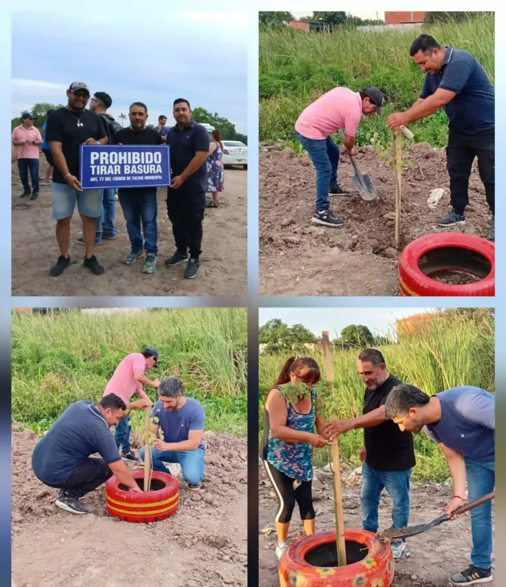 Recuperaron un espacio verde que era un minibasural en Alice Le Saige y Joaquín V. González