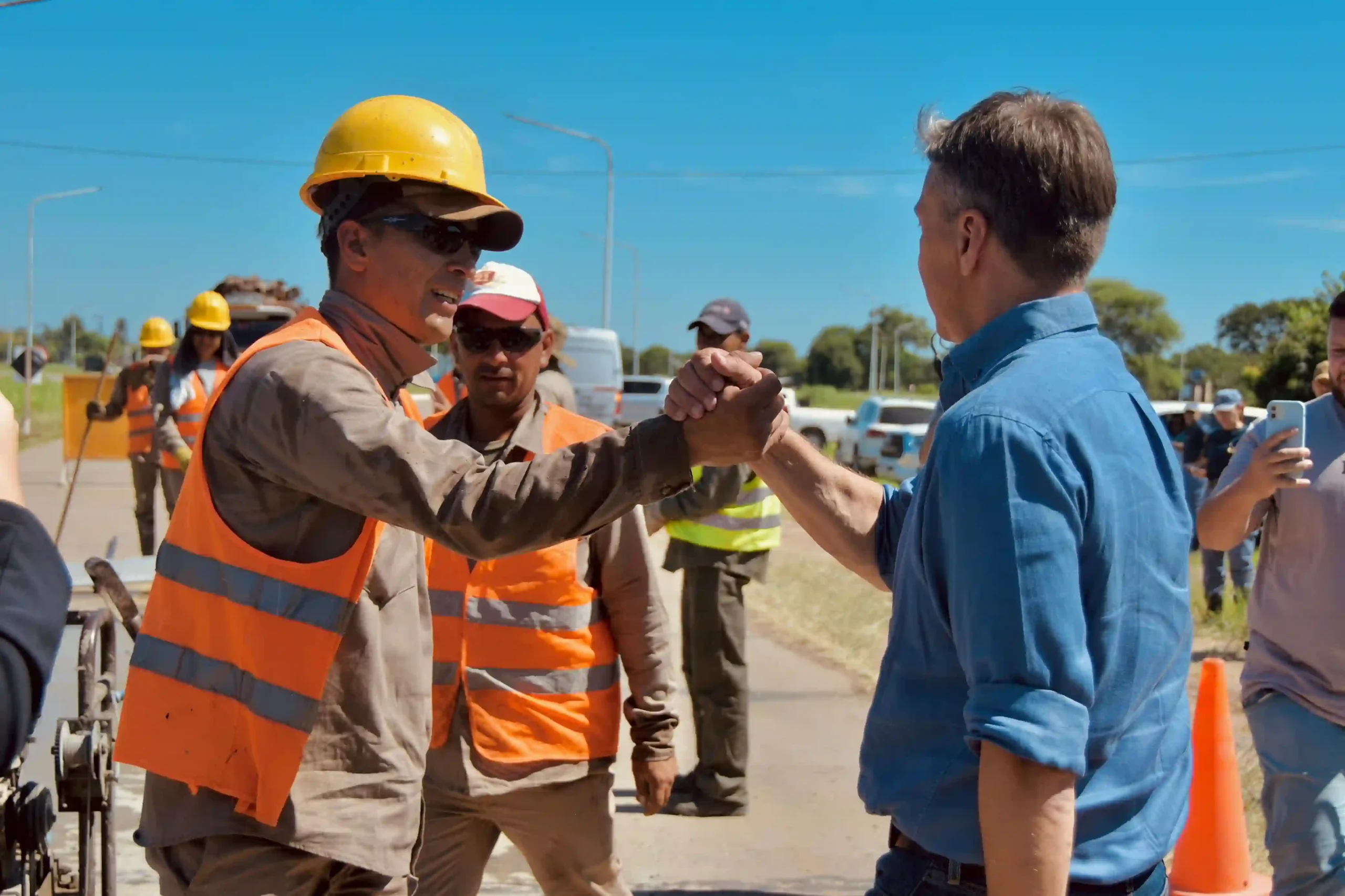 El gobernador Zdero inspeccionó las obras de reparación en la Ruta Provincial N° 9