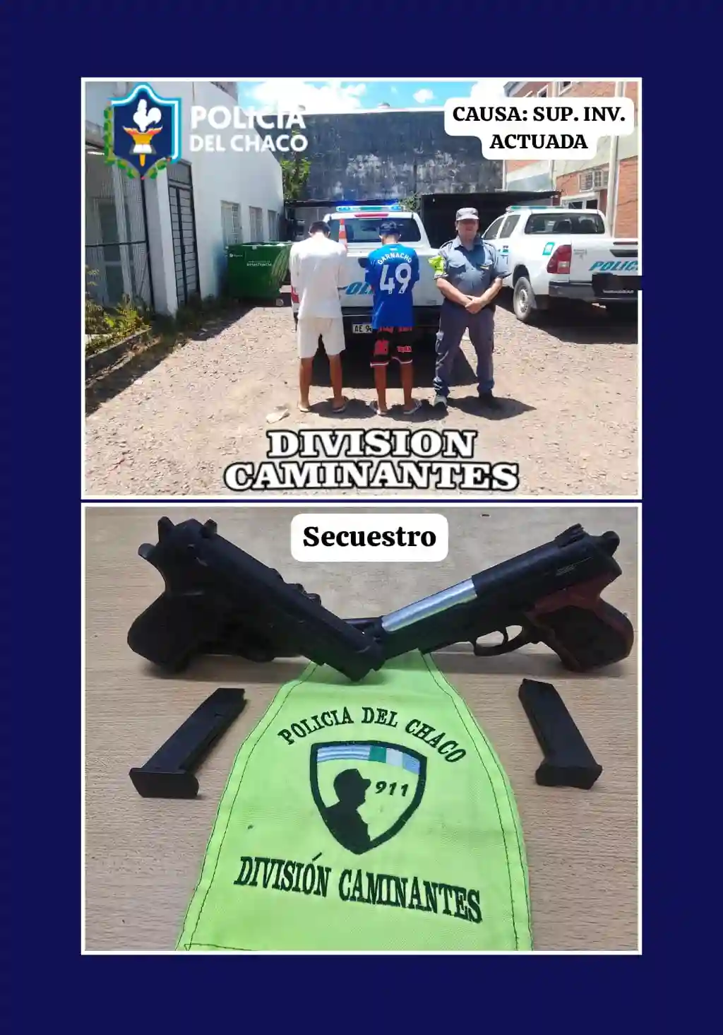 Demoran a dos jóvenes con réplicas de armas en el centro de Resistencia