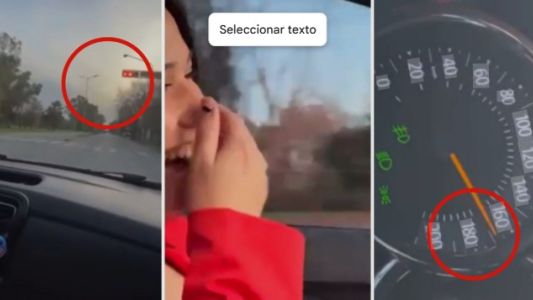 Trasnochadas y a las risas, se filmaron en Berisso mientras conducían a más de 180 km/h