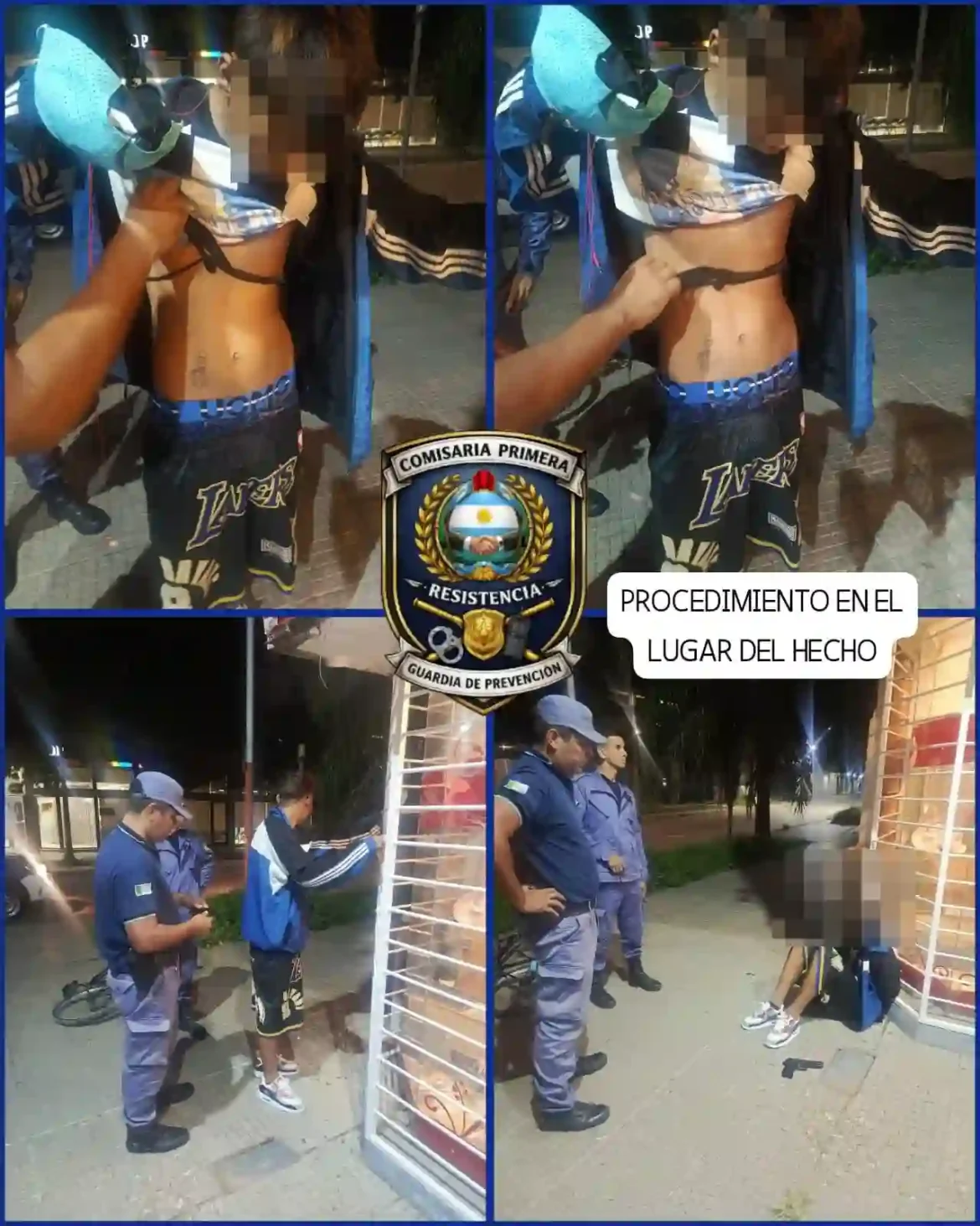 Demoran a joven armado con una réplica en pleno centro.