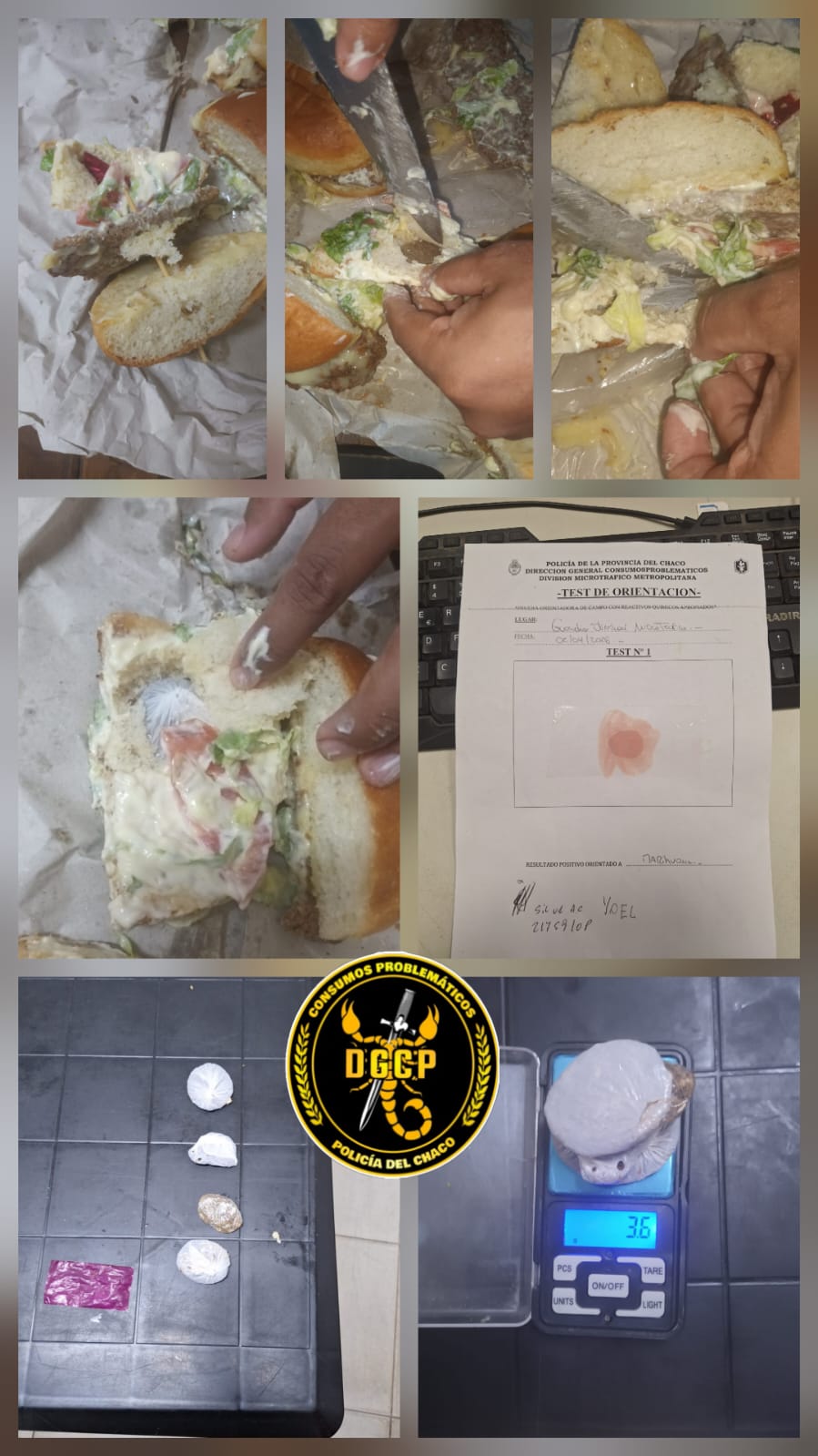 Resistencia: intentó ingresar droga oculta en una hamburguesa para un detenido y fue aprehendido