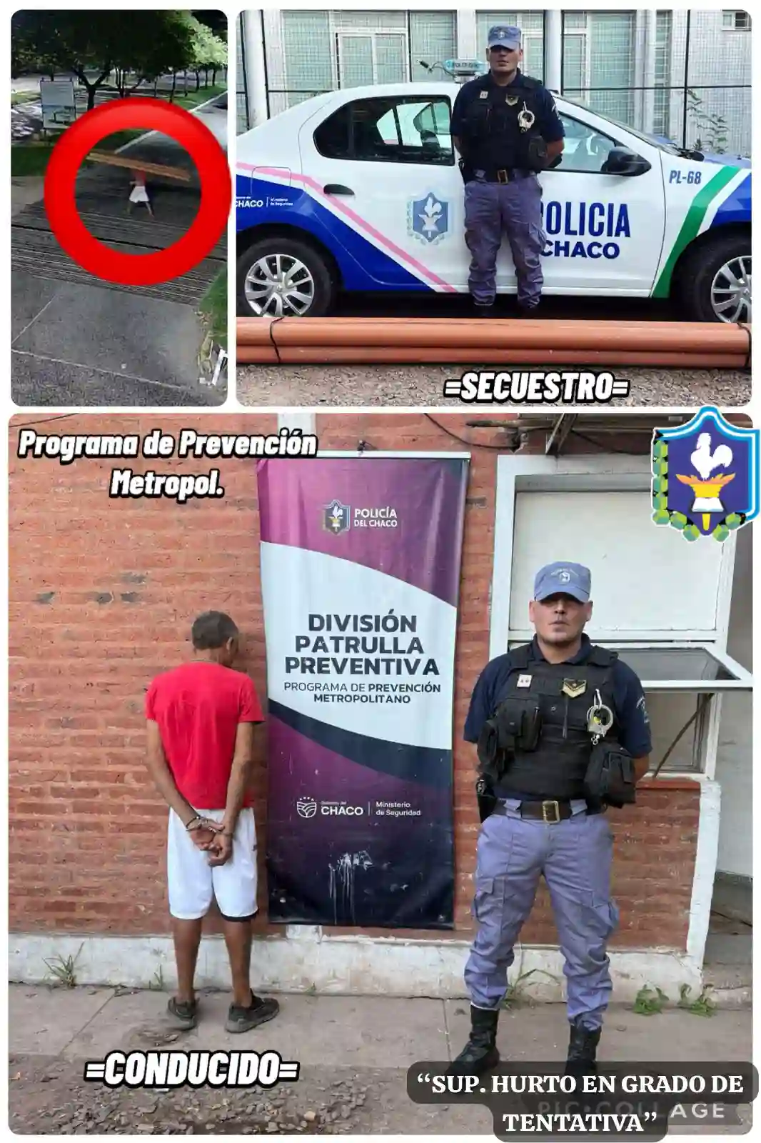 Dos casos: detuvieron a un hombre por intento de robo y a otro por intento de hurto