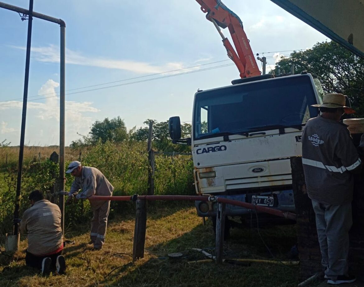 La Eduvigis: Sameep restableció el servicio de agua tras una rápida intervención operativa.