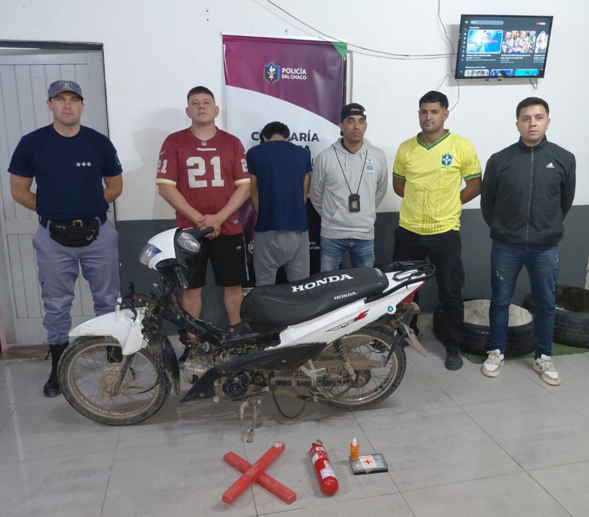 Barrio Italia: agentes detienen a hombre con moto robada y ganzúa casera en Resistencia