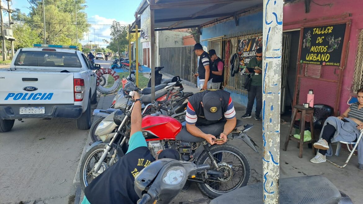 Resistencia: inspeccionaron tres talleres de motos y labraron actas por falta de habilitación