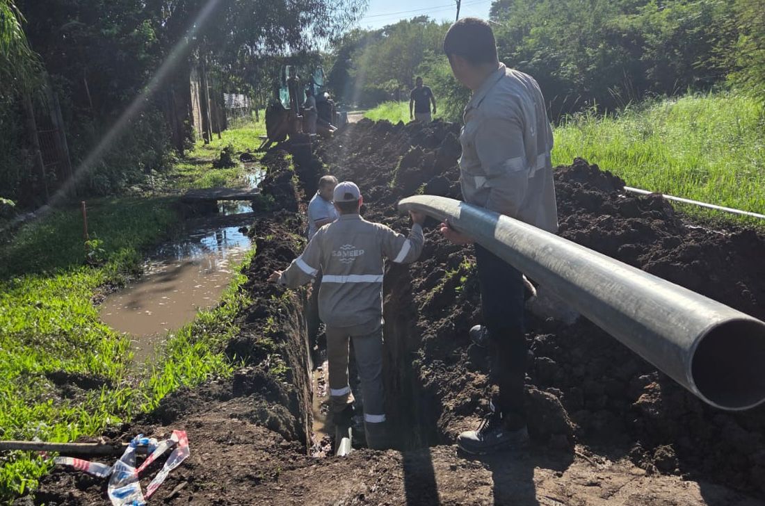 Fontana: Sameep amplía la red de agua potable en Villa Floriani y beneficia a más de 60 familias
