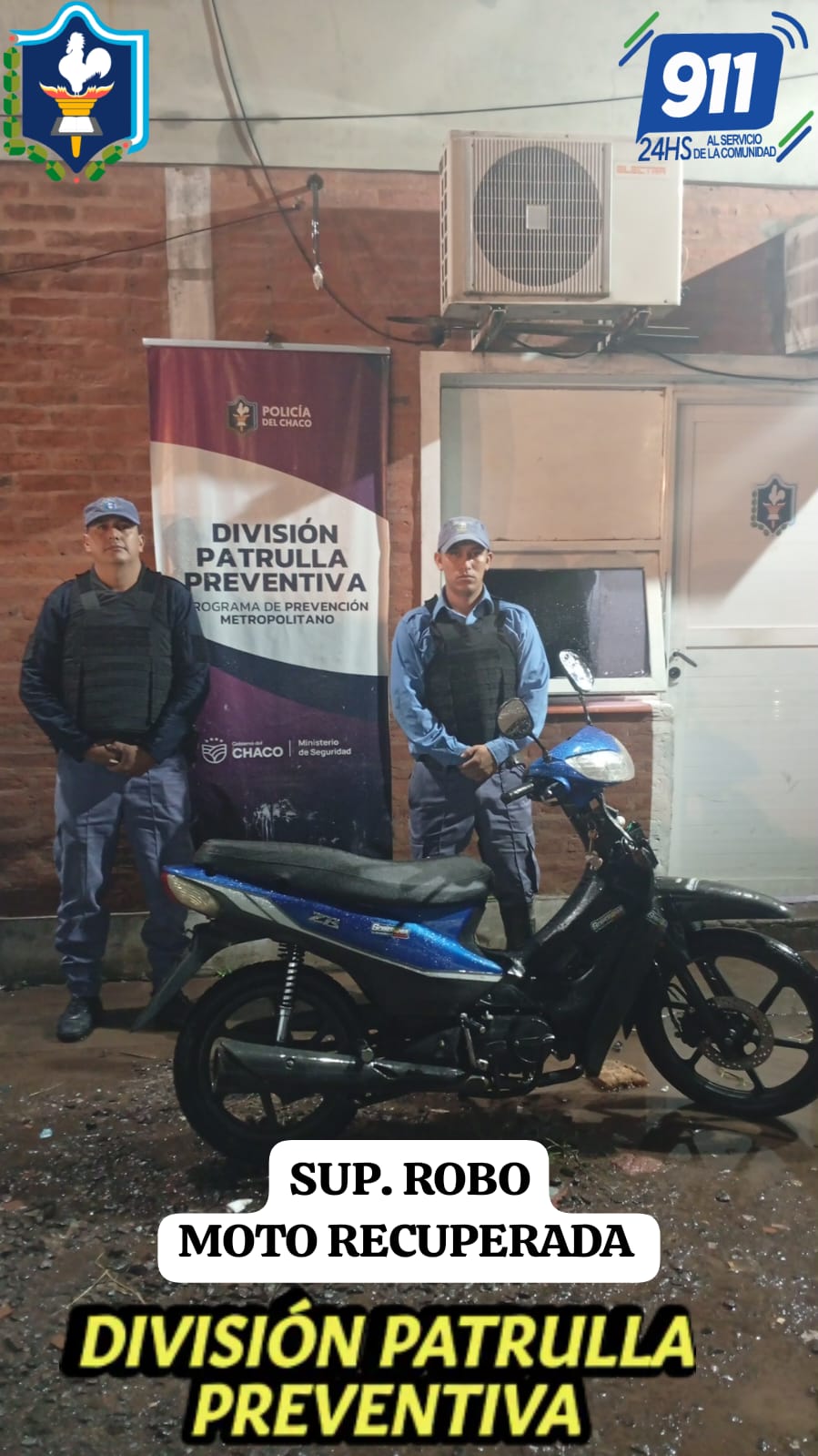 Eficaz accionar policial permitió recuperar una motocicleta