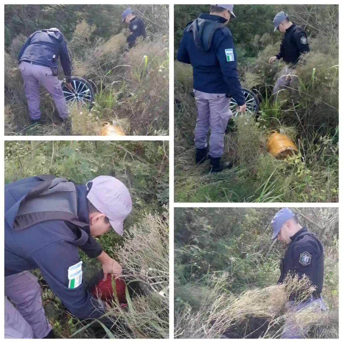 La Escondida: recuperaron bienes robados tras rastrillaje en un descampado