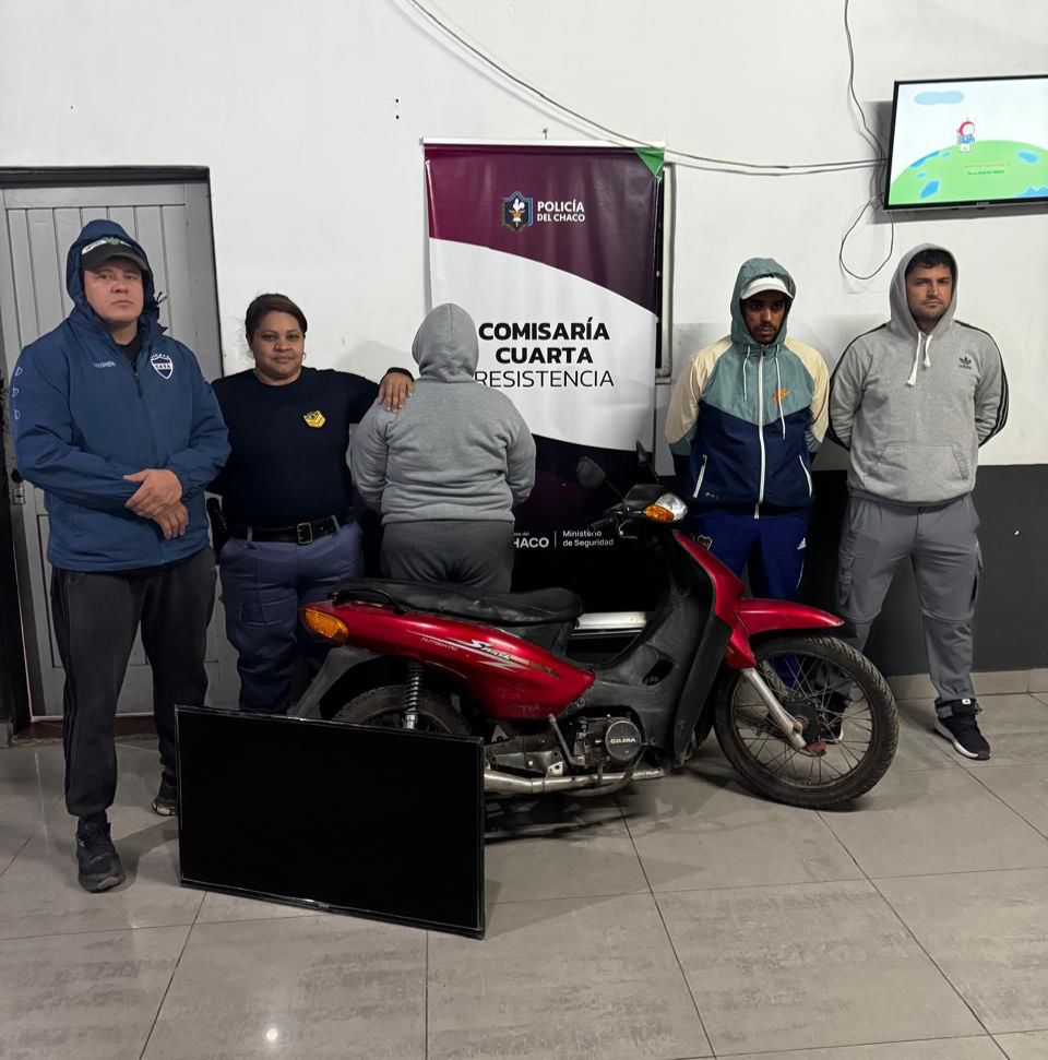 Operativo policial permitió recuperar un televisor robado y secuestrar una motocicleta