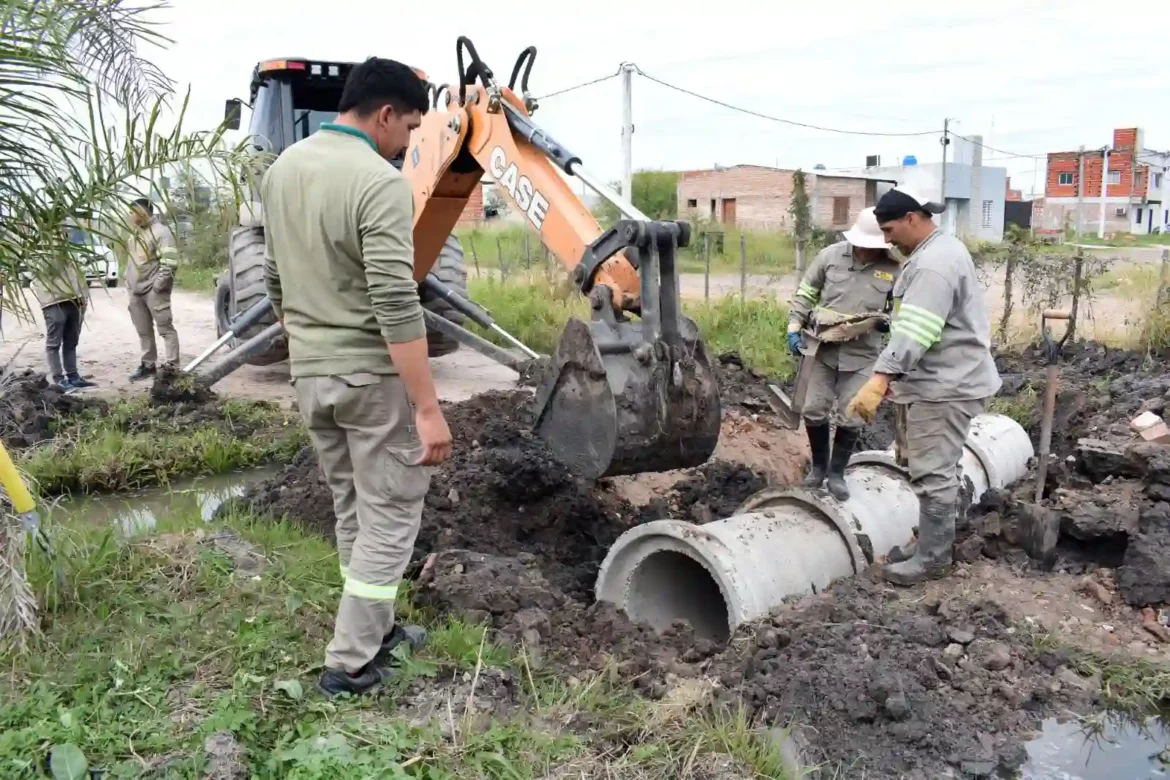 Resistencia: las obras de desagüe avanzaron hasta el barrio Las Palmeras